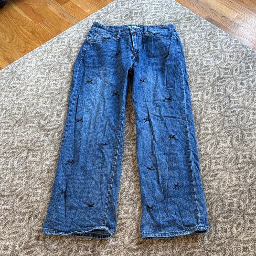 Classic Blue Embroidered Women’s Jeans